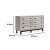 Ashley Veso 62’’ Wide Dresser 6 Storage Drawers | Modern Light Gray and Black BM332810