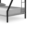 Ashley Pala Twin Over Full Bunk Bed | Guard Rails | Black Gray Metal Frame BM332813