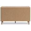 Ashley Ciel Wide Dresser | 6 Drawers with Metal Knob Handles | Brown | Bronze BM332821
