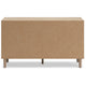 Ashley Ciel Wide Dresser | 6 Drawers with Metal Knob Handles | Brown | Bronze BM332821