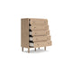 Ashley Ciel Tall Dresser Chest | 5 Drawers w Metal Handles | Brown and Bronze BM332822