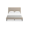 Ashley Ciel Low Profile Full Size Bed | Gray Polyester Upholstered Headboard