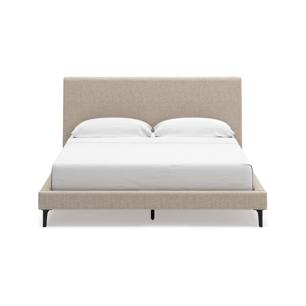 Ashley Ciel Low Profile California King Bed | Upholstered Headboard | Gray