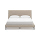 Ashley Ciel Low Profile California King Bed | Upholstered Headboard | Gray
