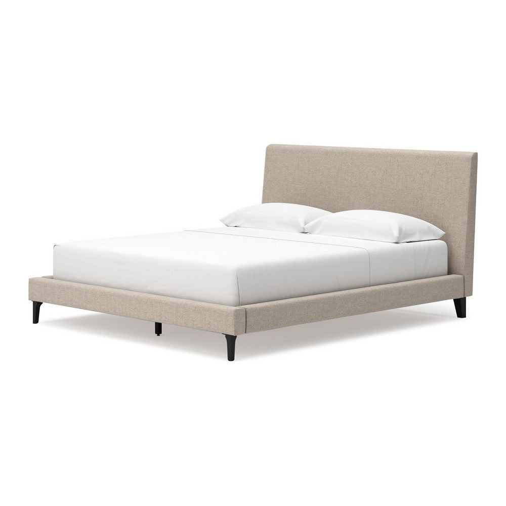 Ashley Ciel Low Profile California King Bed | Upholstered Headboard | Gray