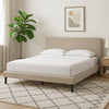 Ashley Ciel Low Profile California King Bed | Upholstered Headboard | Gray