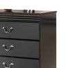 Ashley Yara Tall Dresser Chest | Classic Black | 5 Drawers Pewter Handles BM332828