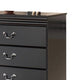 Ashley Yara Tall Dresser Chest | Classic Black | 5 Drawers Pewter Handles BM332828