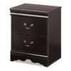 Ashley Yara Nightstand | Classic Black | 25’’ | 2 Drawers | Pewter Handles BM332829