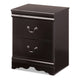 Ashley Yara Nightstand | Classic Black | 25’’ | 2 Drawers | Pewter Handles BM332829