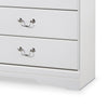 Ashley Roso Wide Dresser | Classic White | 6 Drawers w Pewter Metal Handles BM332830