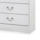 Ashley Roso Wide Dresser | Classic White | 6 Drawers w Pewter Metal Handles BM332830