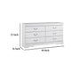 Ashley Roso Wide Dresser | Classic White | 6 Drawers w Pewter Metal Handles BM332830