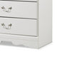 Ashley Roso Tall Dresser Chest | Classic White | 5 Drawers Pewter Handles BM332831