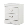 Ashley Roso Wide Dresser | Classic White | 25’’ | 2 Drawers | Pewter Handles BM332832