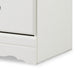 Ashley Roso Wide Dresser | Classic White | 25’’ | 2 Drawers | Pewter Handles BM332832