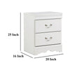Ashley Roso Wide Dresser | Classic White | 25’’ | 2 Drawers | Pewter Handles BM332832