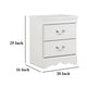 Ashley Roso Wide Dresser | Classic White | 25’’ | 2 Drawers | Pewter Handles BM332832