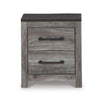Ashley Bono Nightstand | 2 Storage Drawers | 25’’ | Wood Grain Gray Finish BM332834