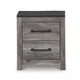 Ashley Bono Nightstand | 2 Storage Drawers | 25’’ | Wood Grain Gray Finish BM332834