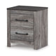 Ashley Bono Nightstand | 2 Storage Drawers | 25’’ | Wood Grain Gray Finish BM332834