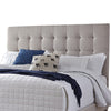 Ashley Dolante Queen Bed Button Tufted Beige Polyester Headboard BM332836