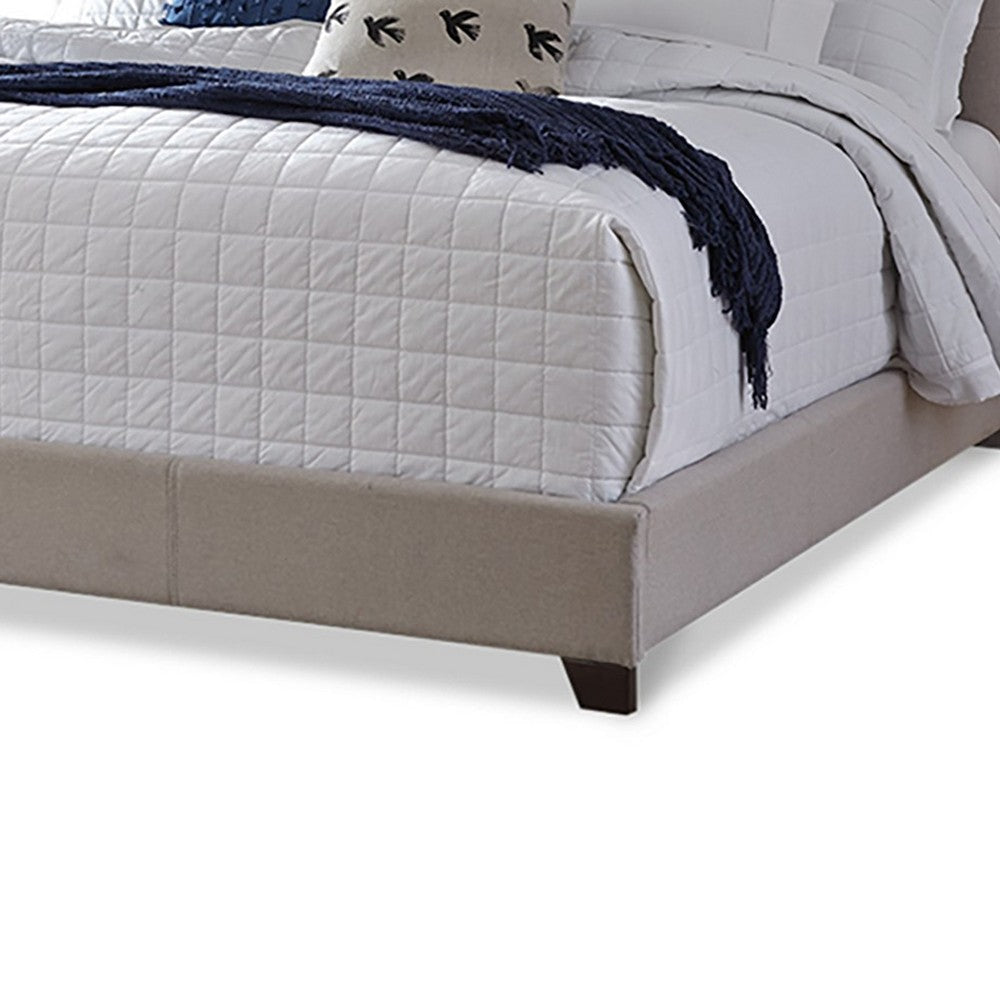 Ashley Dolante Queen Bed Button Tufted Beige Polyester Headboard BM332836