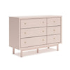 Ashley Viso 51" Dresser | 6 Drawers | Champagne | Retro Blush Pink Finish