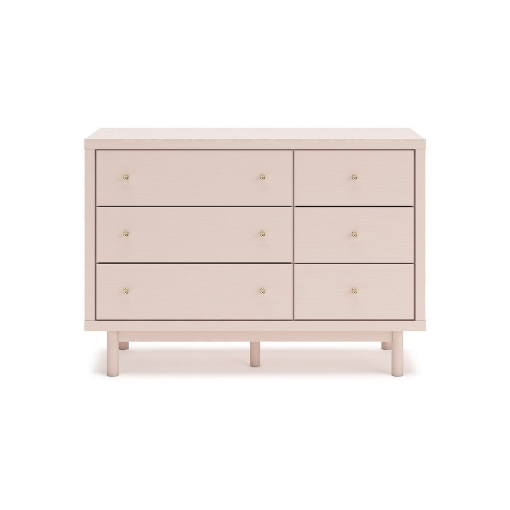 Ashley Viso 51’’ Dresser | 6 Drawers | Champagne | Retro Blush Pink Finish BM332837