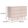 Ashley Viso 51’’ Dresser | 6 Drawers | Champagne | Retro Blush Pink Finish BM332837