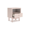 Ashley Viso Nightstand | 25’’ | 1 Drawer | Champagne | Retro Blush Pink Finish BM332839