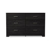 Ashley Cyme Wide Dresser | 6 Drawers | Modern Dark Charcoal Brown Laminate BM332840