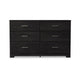 Ashley Cyme Wide Dresser | 6 Drawers | Modern Dark Charcoal Brown Laminate BM332840