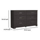 Ashley Cyme Wide Dresser | 6 Drawers | Modern Dark Charcoal Brown Laminate BM332840