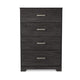 Ashley Cyme Tall Dresser Chest | 4 Drawer | Modern Charcoal Brown Laminate BM332841