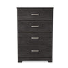 Ashley Cyme Tall Dresser Chest | 4 Drawer | Modern Charcoal Brown Laminate BM332841