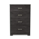 Ashley Cyme Tall Dresser Chest | 4 Drawer | Modern Charcoal Brown Laminate BM332841