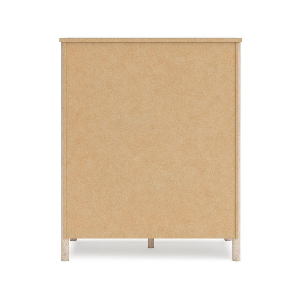 Ashley Mooran Tall Dresser Chest | 5 Drawers | Marble Finish | Brown Beige BM332843