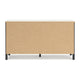 Ashley Mooran Wide Dresser | 6 Drawers | Marble Finish Top | Black Laminate