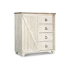 Ashley Isla Dresser Chest | 4 Drawer | Sliding Barn Door | Brown | Whitewash BM332850