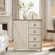 Ashley Isla Dresser Chest | 4 Drawer | Sliding Barn Door | Brown | Whitewash