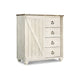 Ashley Isla Dresser Chest | 4 Drawer | Sliding Barn Door | Brown | Whitewash