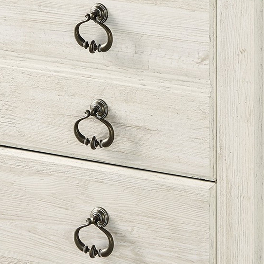 Ashley Isla Nightstand | 2 Drawers | 2 USB | Brown Wood | Rustic Whitewash BM332851