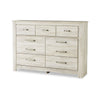 Ashley Simon Wide Dresser | 7 Drawers | Laminate Rustic Gray Whitewash Finish BM332852