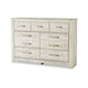 Ashley Simon Wide Dresser | 7 Drawers | Laminate Rustic Gray Whitewash Finish BM332852