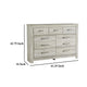 Ashley Simon Wide Dresser | 7 Drawers | Laminate Rustic Gray Whitewash Finish BM332852