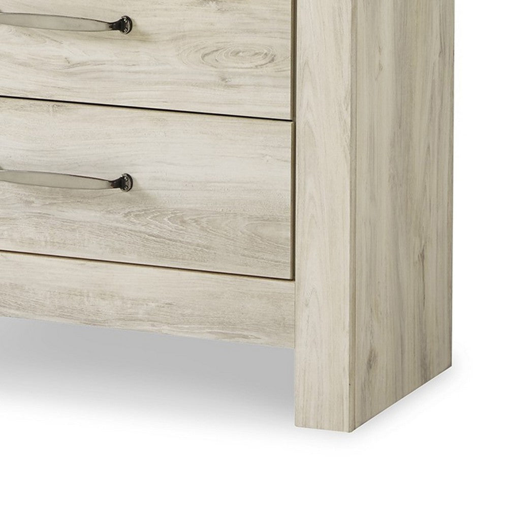Ashley Simon Tall Dresser Chest | 5 Drawers | Rustic Gray Laminate Whitewash BM332853
