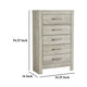 Ashley Simon Tall Dresser Chest | 5 Drawers | Rustic Gray Laminate Whitewash BM332853