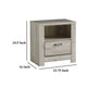 Ashley Simon Nightstand | Drawer and USB | Rustic Gray Laminate Whitewash BM332854