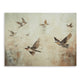 Ashley Accent Wall Decor | 36x48 | Brown Hand Painted Canvas | Flocking Birds BM332855